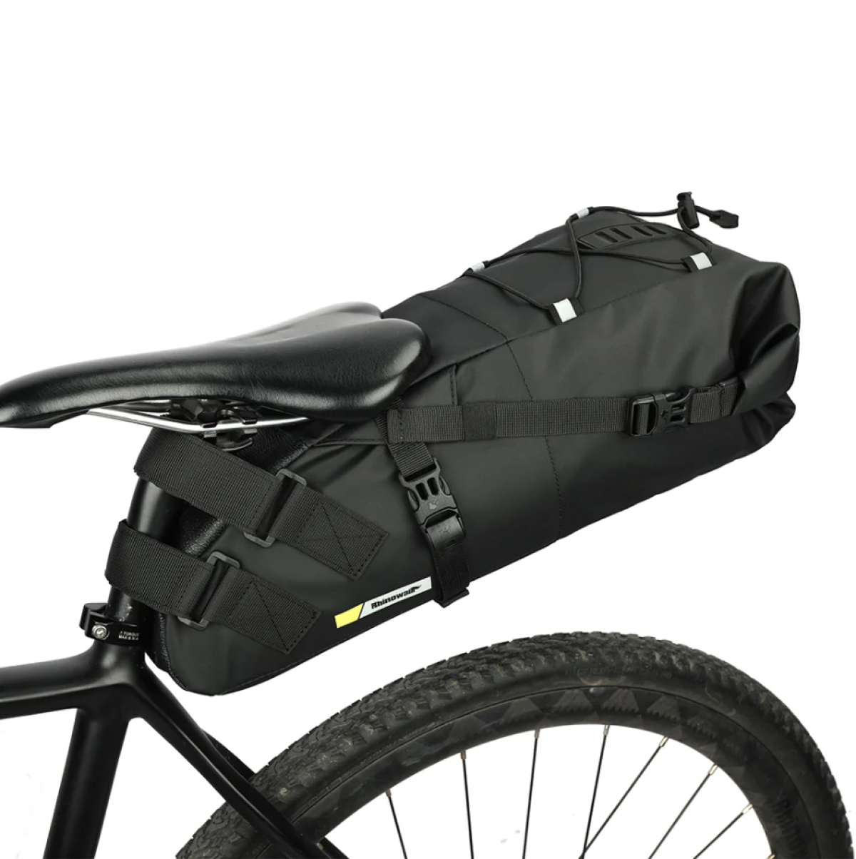 Geanta de sa de biciclete 10L rezistent la apa negru poliester negru